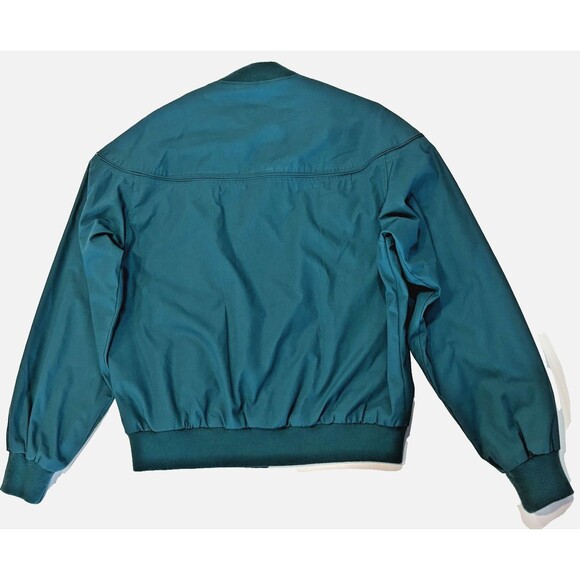 Towncraft VTG 80s 90s Teal Turquoise Full Zip Lightweight Bomber Jacket Mens M - Picture 10 of 10